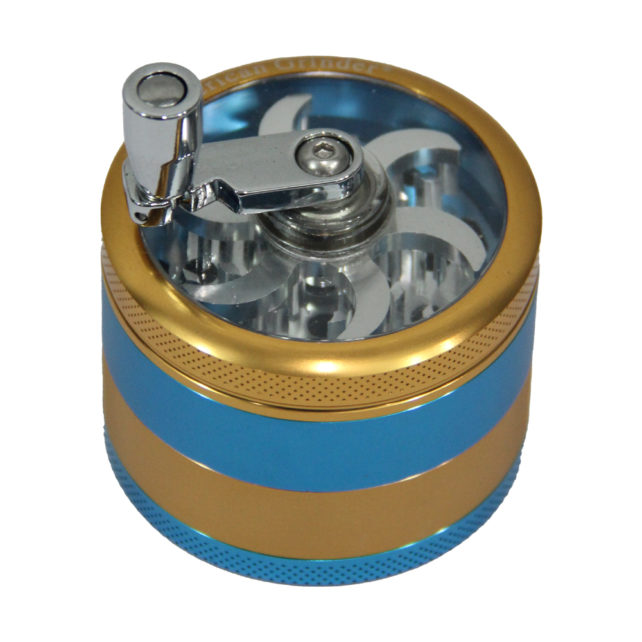 AGS1H American Grinder with a handle Aqua / Gold. AmericanGrinder™