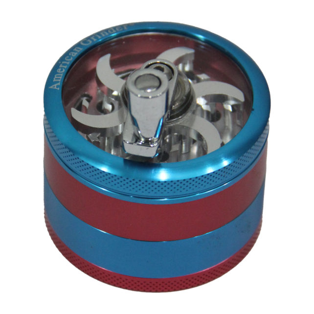 AGS1H American Grinder with a handle Aqua / Red. AmericanGrinder™