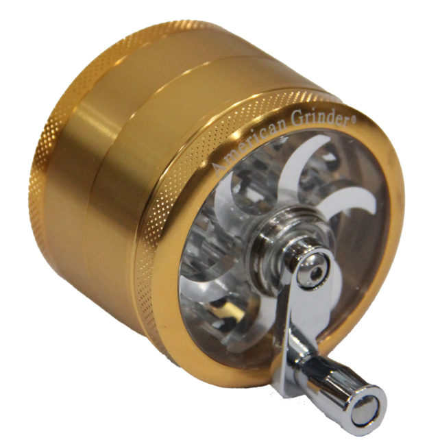 AGS1H American Grinder with a handle Gold. AmericanGrinder™
