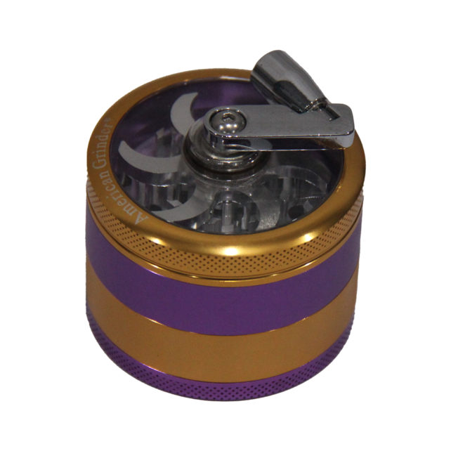 AGS1H American Grinder with a handle Violet / Gold. AmericanGrinder™