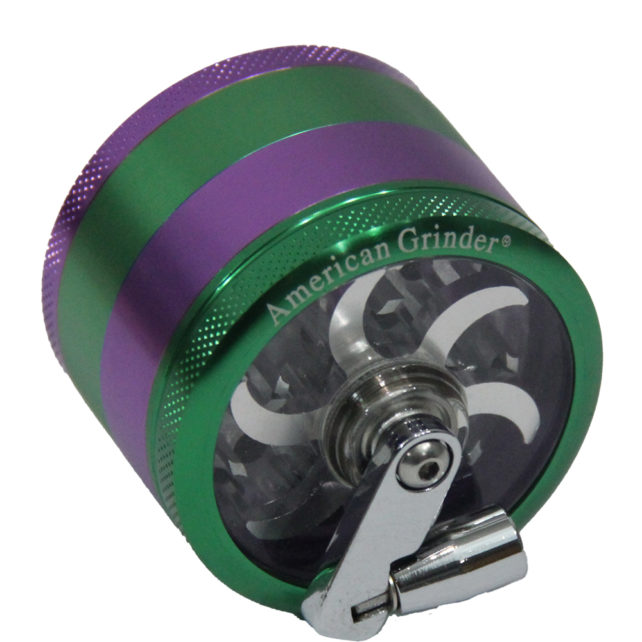 AGS1H American Grinder with a handle Violet / Green. AmericanGrinder™