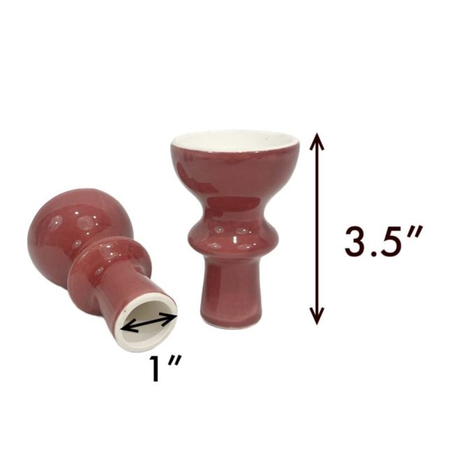 Ceramic Hookah Bowl, set of 2, RED