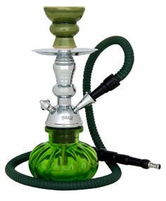 INHALE®️10 INCH 2 HOSE AVALANCHE SMALL PUMPKIN HOOKAH WITH GLASS VASE  (PURPLE)