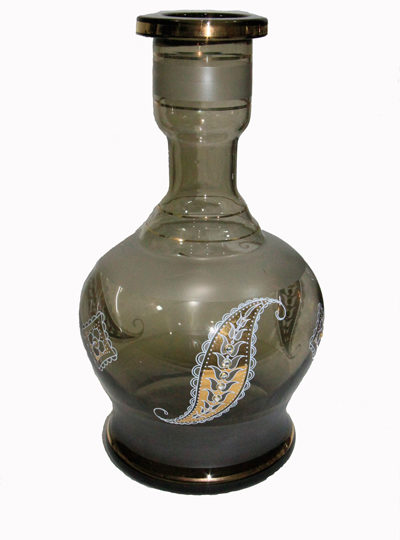 dark glass hookah vase