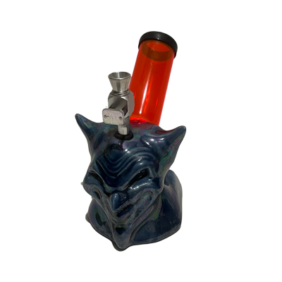 ceramic water pipe DEVIL with acrylic mouthpiece