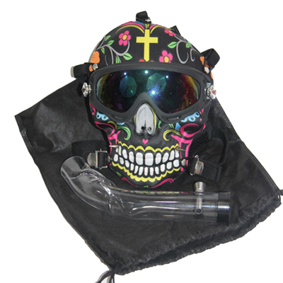 Gas Mask with acrylic water pipe FLOWER FACE