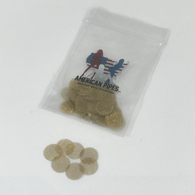 BRASS SCREENS for tobacco pipes (bags of 50/100/200/500/1000) Inhale
