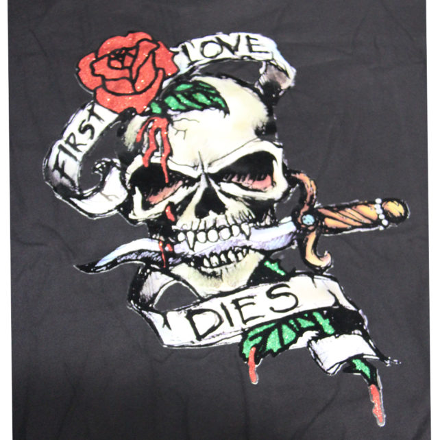 Dark Attitude. Skull series T-shirt. Cotton