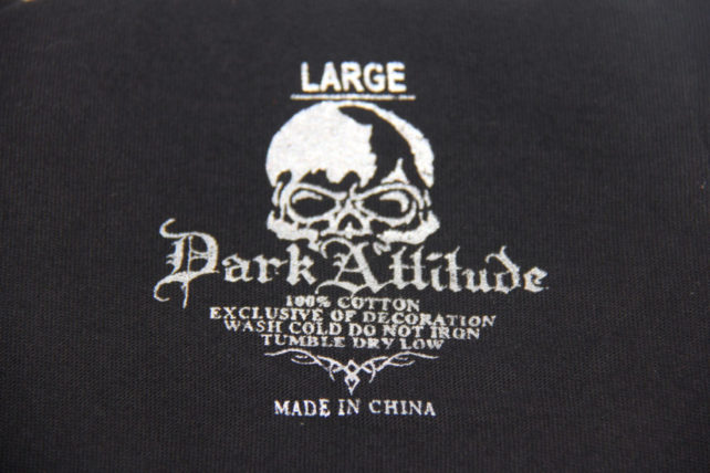 Dark Attitude. Skull series T-shirt. Cotton
