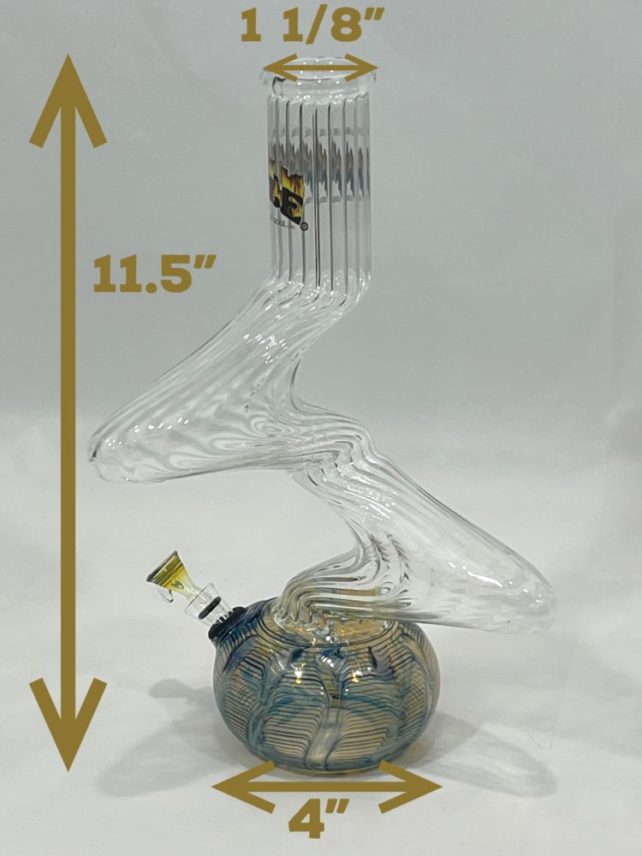 ZIG ZAG Glass Bubble Water Pipe by INHALE®