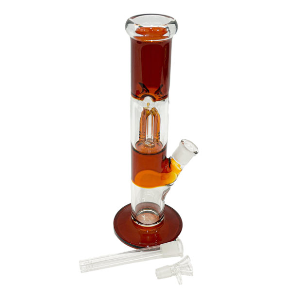 Straight Glass Water Pipe with Tree Percolator | Inhale World