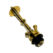 Solid Brass Hookah Shaft w grommets and waterstem
